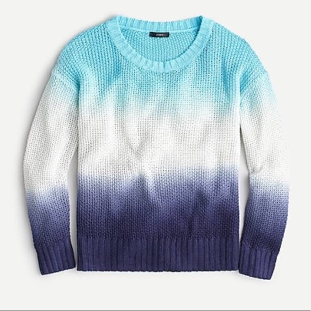 NWT j.crew ombré beach knit sweater XS